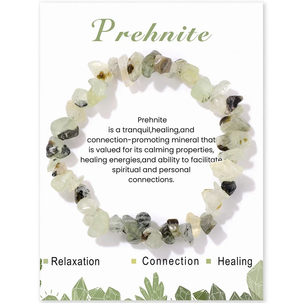 Spiritual Bracelet - Amethyst Chip Beads Natural Healing Stone Jewelry