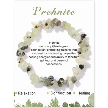 Spiritual Bracelet - Amethyst Chip Beads Natural Healing Stone Jewelry