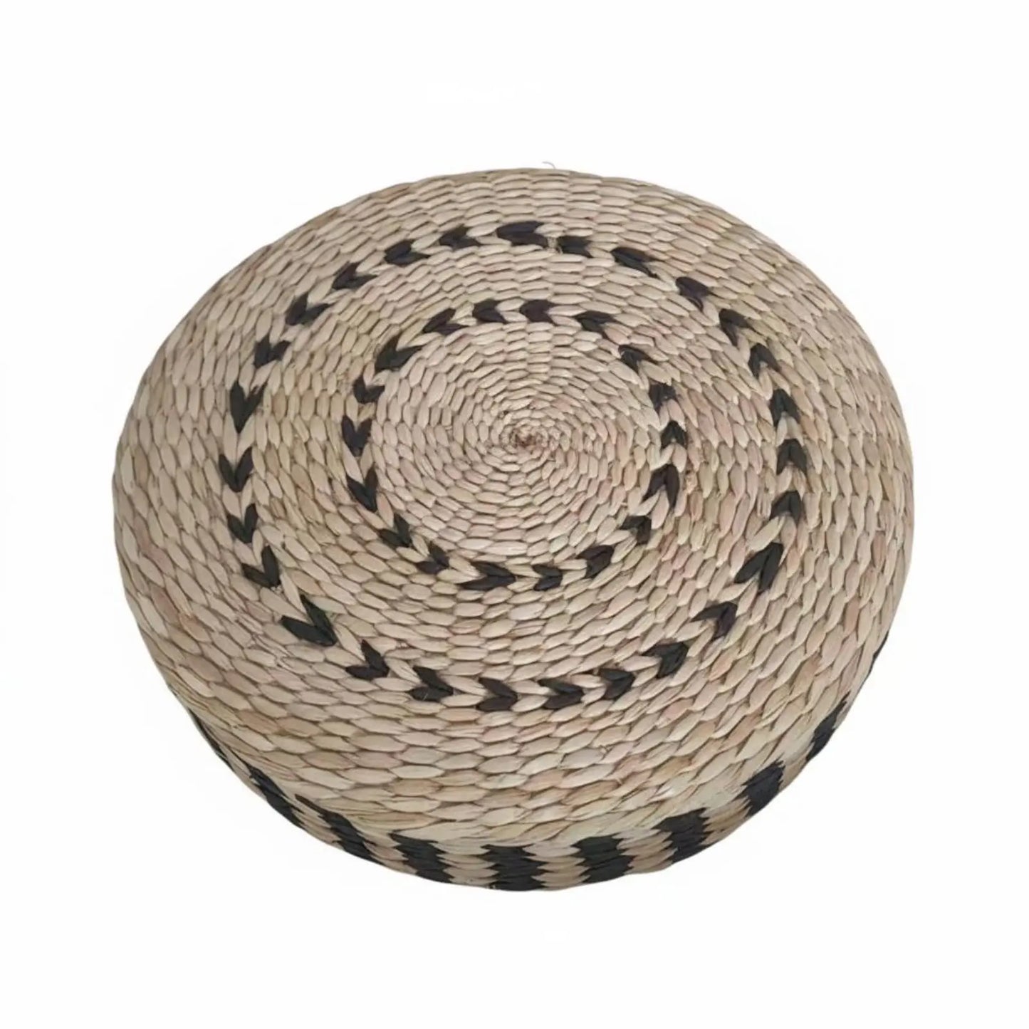 Woven Woven Mat Meditation Cushion Pillow Multi-Function Straw Woven Mat Pillow Round Straw Floor Pillow Breathable Round Woven Pouf