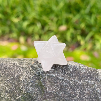 Healing Crystals: Natural Stone Merkaba Star - Sacred Meditation Energy Crystal