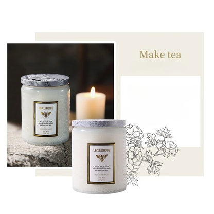 Scented Candles: Fragrant Soy Wax Candle Cans - Smokeless & Romantic Aroma