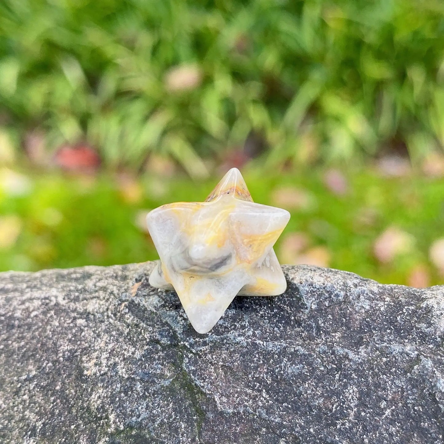Healing Crystals: Natural Stone Merkaba Star - Sacred Meditation Energy Crystal