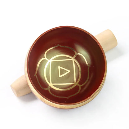 Nepal Colored Buddhist Tibetan Bowl Audio Healing Soul Relaxation Yoga Meditation Dharma Utensils 7 Chakra Copper Bowl Ornaments