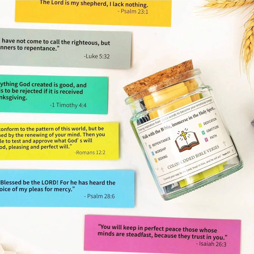 Bible Verse Jar: Multilingual Car Prayer Decor