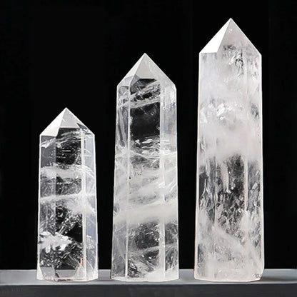 Natural Stone: Rose Quartz Amethyst Wand - Healing Crystals & Home Decor
