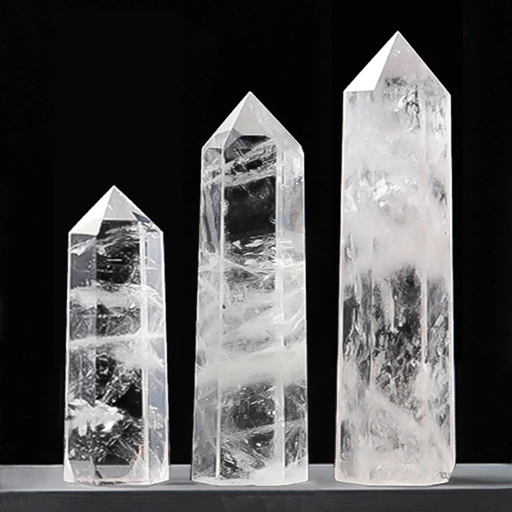 Natural Stone: Rose Quartz Amethyst Wand - Healing Crystals & Home Decor