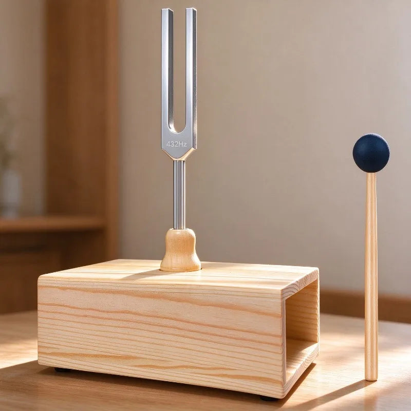 432Hz Tuning Fork Medical Chakra Tuning Forks with Resonance Box Sound Healing Meditation Hearing Tests Percussion Instruments