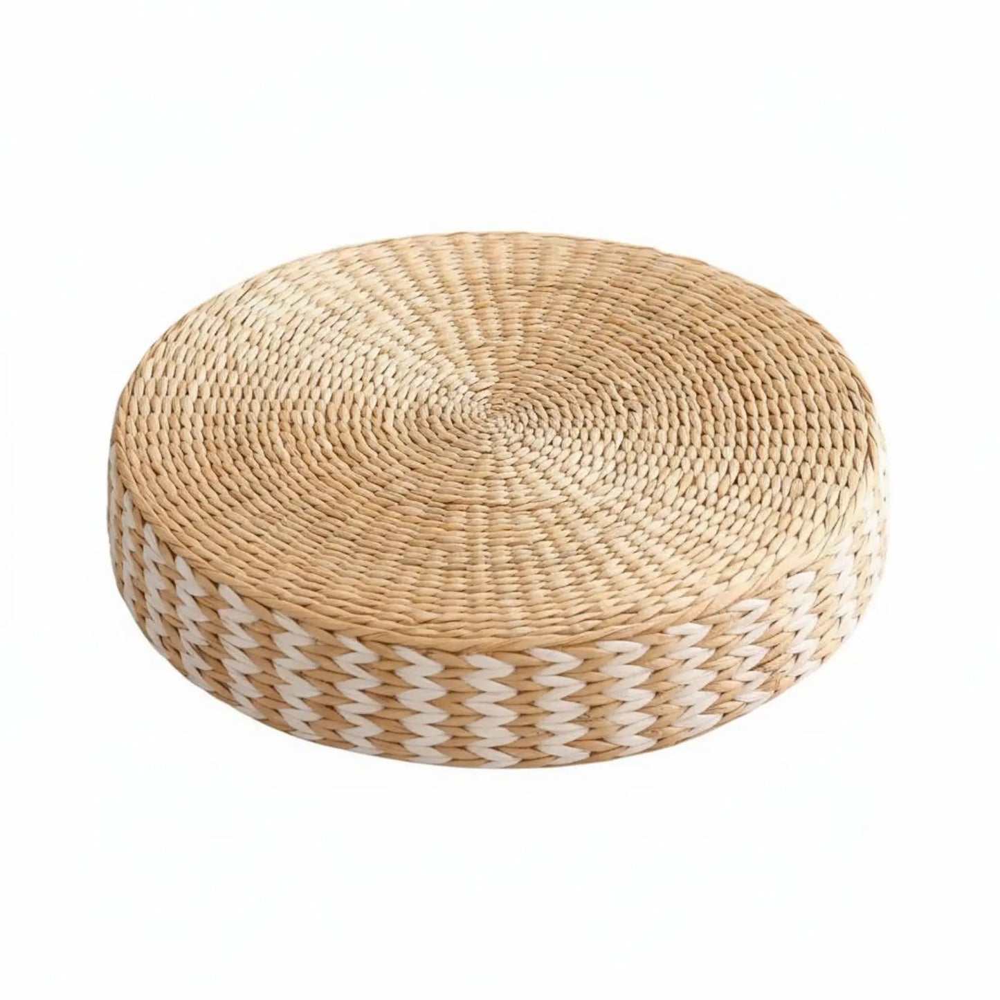 Woven Woven Mat Meditation Cushion Pillow Multi-Function Straw Woven Mat Pillow Round Straw Floor Pillow Breathable Round Woven Pouf