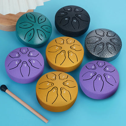 Steel Rain Drum 3" 6-Note Hand Pan for Yoga & Meditation