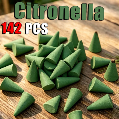 Large Lemongrass-Scented Incense, 4cm High Incense Cone, Rich Aroma, Burns Continuously, Creates an Aesthetic Smoke Effect, Suitable for Purifying the Air, Meditation, Yoga, Reading, Etc