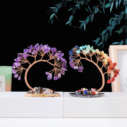 Healing Chakra Stone Tree - Natural Gemstone Home Decor
