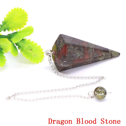 Natural Stone Healing Crystal Pendulum For Divination Dowsing Reiki Quartz Pendulo Jewelry Pendant Witchcraft Supplies Wholesale