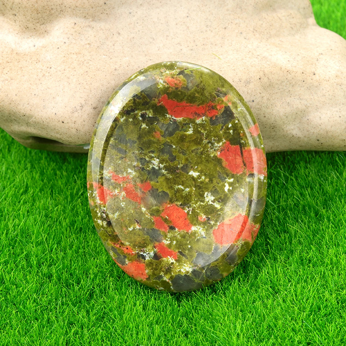 35x45mm Natural Crystal Stone Thumb Worry Oval Massage Quartz Healing Chakra Energy Therapy Meditation Spiritual Natural Gemston