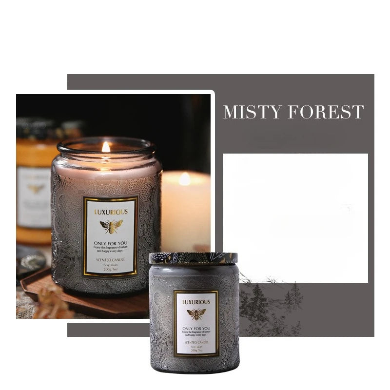 Scented Candles: Fragrant Soy Wax Candle Cans - Smokeless & Romantic Aroma