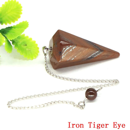 Natural Stone Healing Crystal Pendulum For Divination Dowsing Reiki Quartz Pendulo Jewelry Pendant Witchcraft Supplies Wholesale