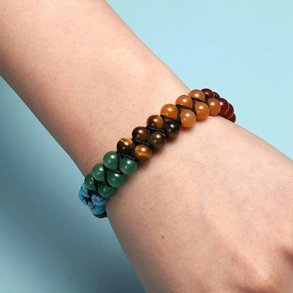 Crystal Bracelet: Chakra Crystal Bracelet for Yoga & Meditation - Adjustable Beads