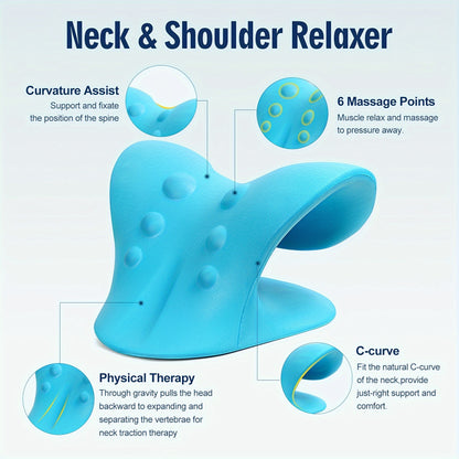 Neck Pillow: Cervical Traction Device - Relax Neck & Shoulder Alignment