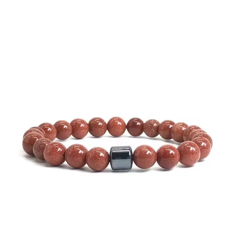 Natural Stone Lava Tiger Eye Bracelet Healing Charm Bracelet