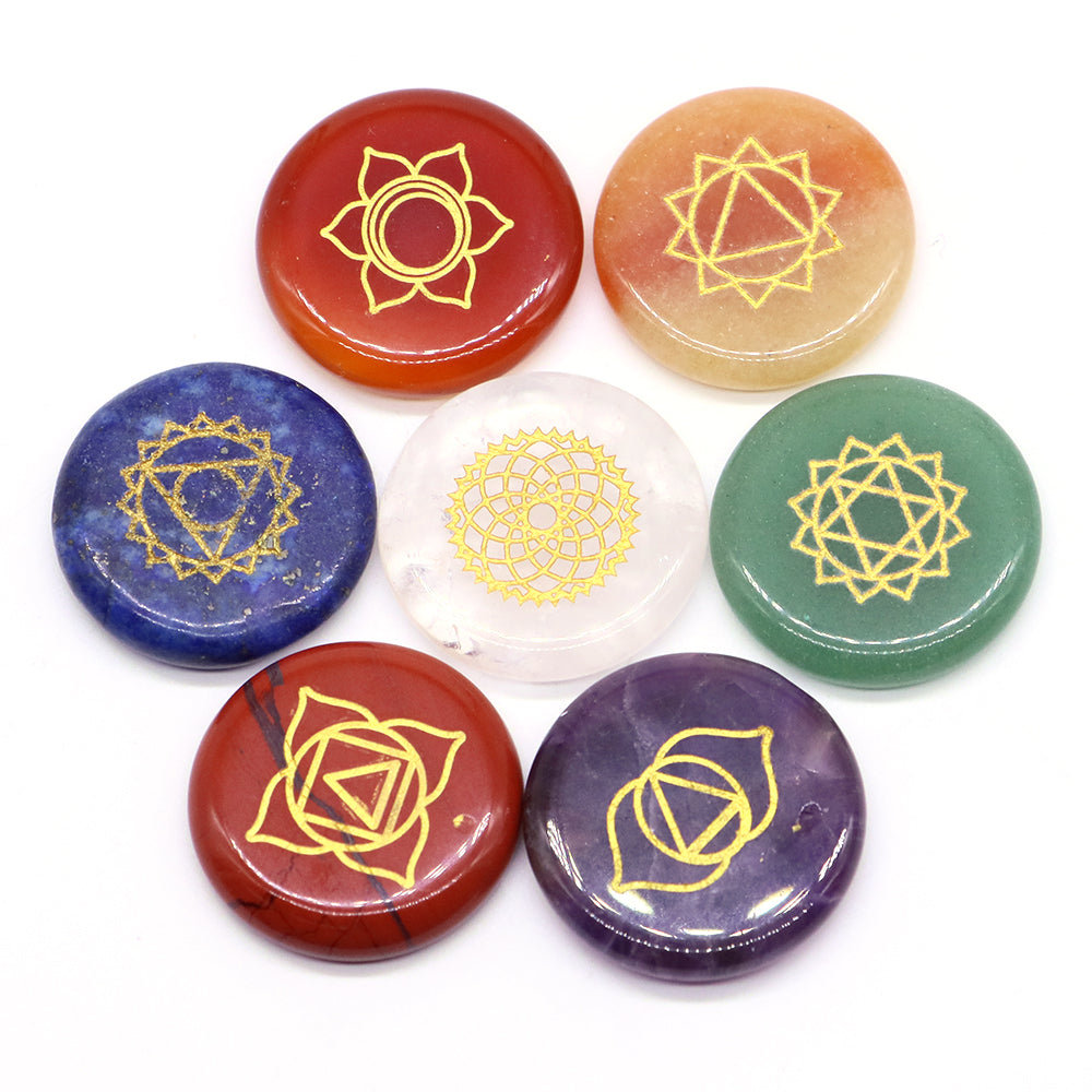 Reiki Chakra Stones - 7 Healing Crystals for Meditation