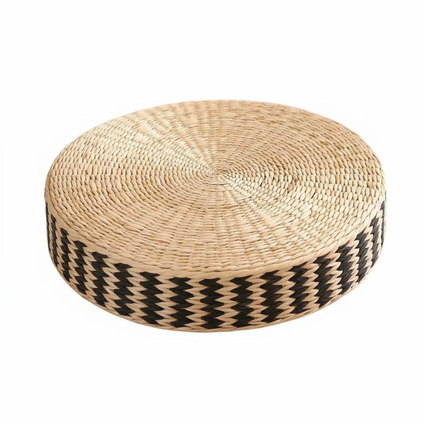 Woven Woven Mat Meditation Cushion Pillow Multi-Function Straw Woven Mat Pillow Round Straw Floor Pillow Breathable Round Woven Pouf