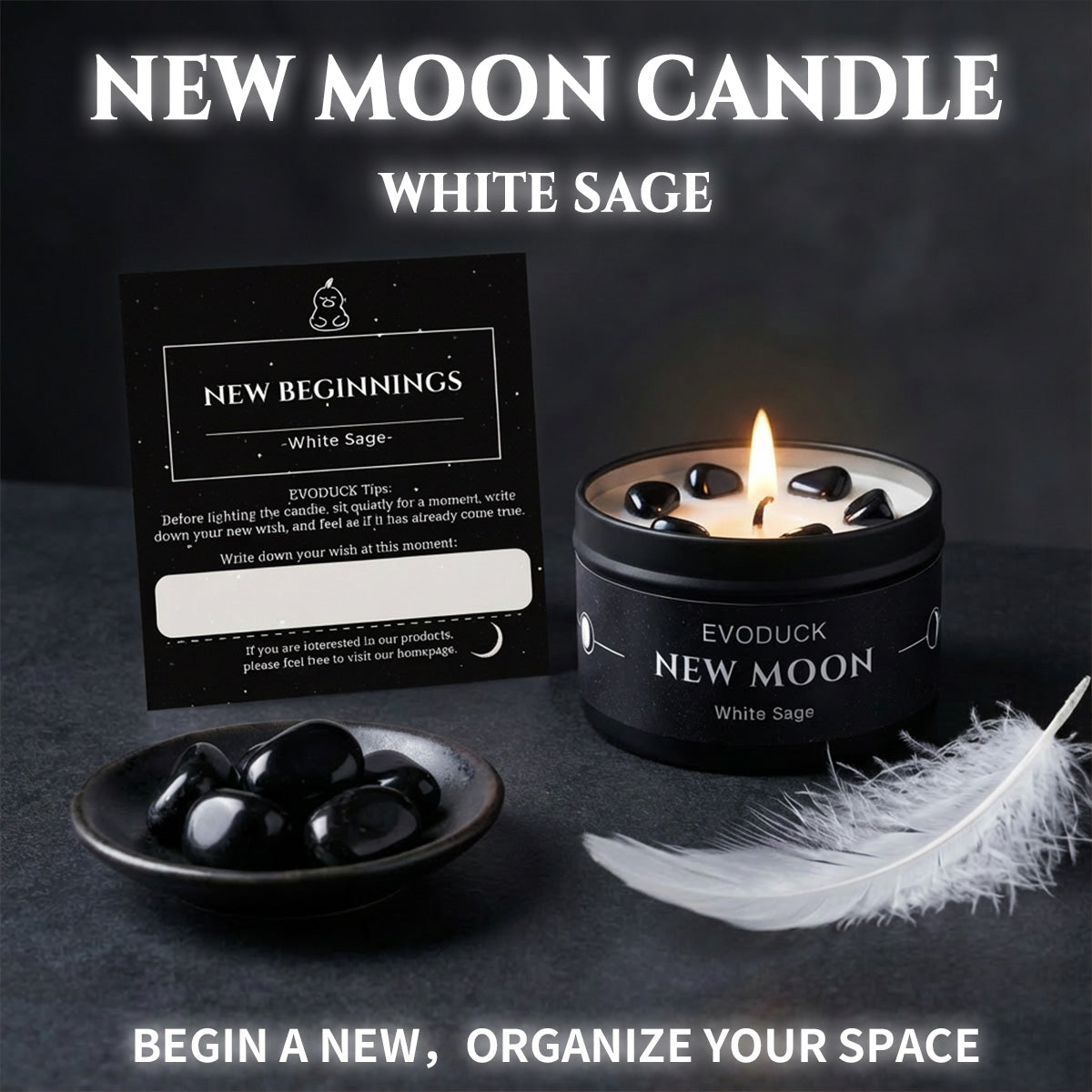 Scented Candle: White Sage 3oz - Manifest & Boost Energy