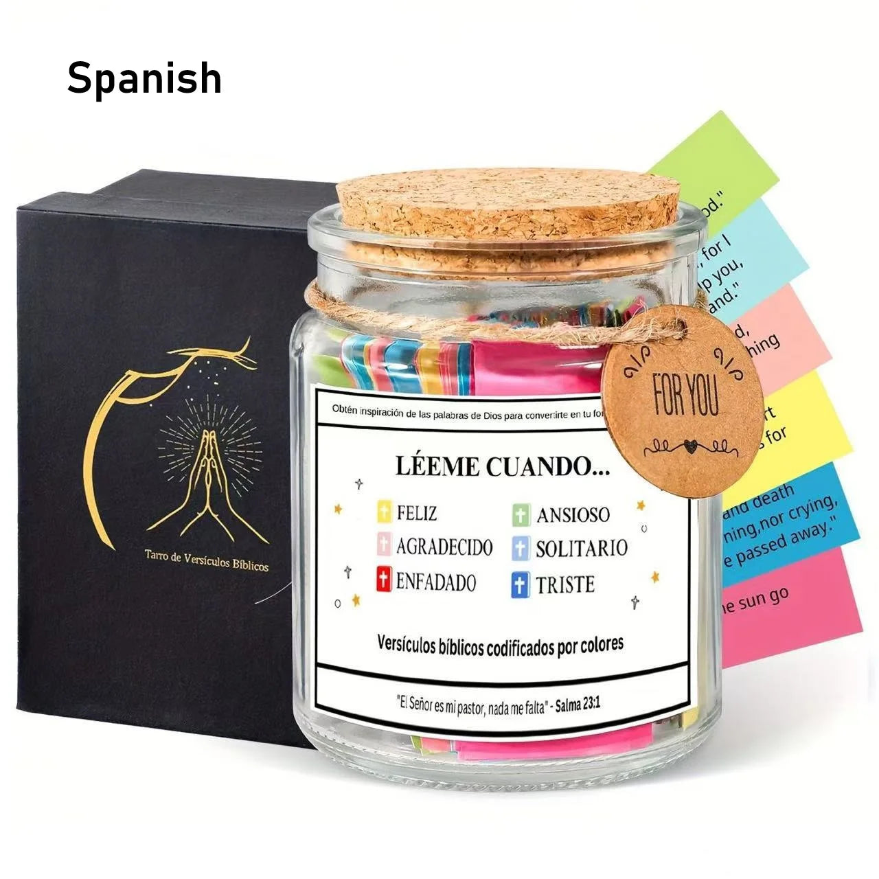 Bible Verse Jar: Multilingual Car Prayer Decor