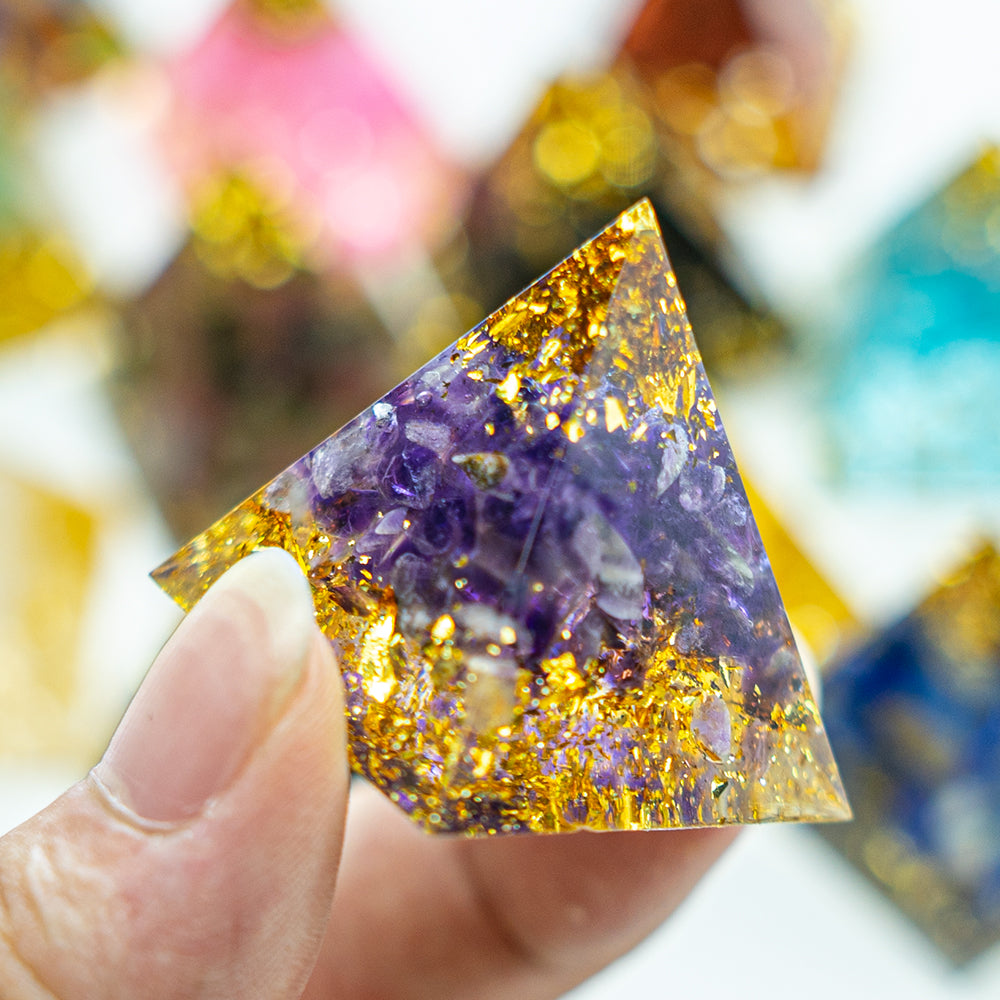 Energy Pyramid Generator: Crystal Amethyst Reiki Healing