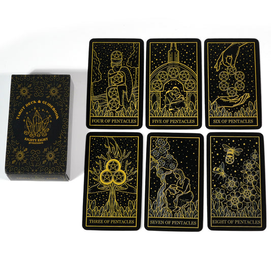 Fortune Telling Tarot Cards: Mystical Tarot Cards Black Deck for Beginners