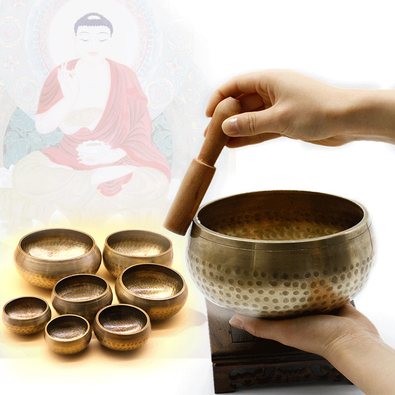 Tibetan Singing Bowl - Handmade Nepal Brass Meditation Chime