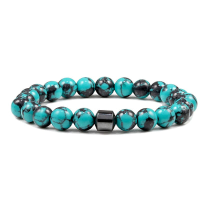 Natural Stone Lava Tiger Eye Bracelet Healing Charm Bracelet