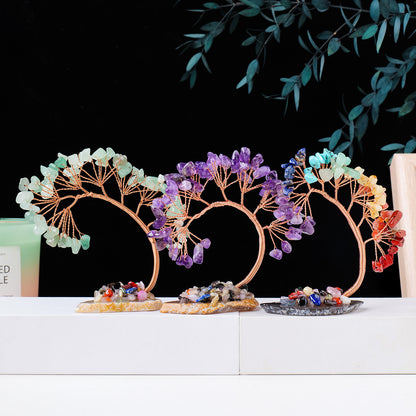 Healing Chakra Stone Tree - Natural Gemstone Home Decor