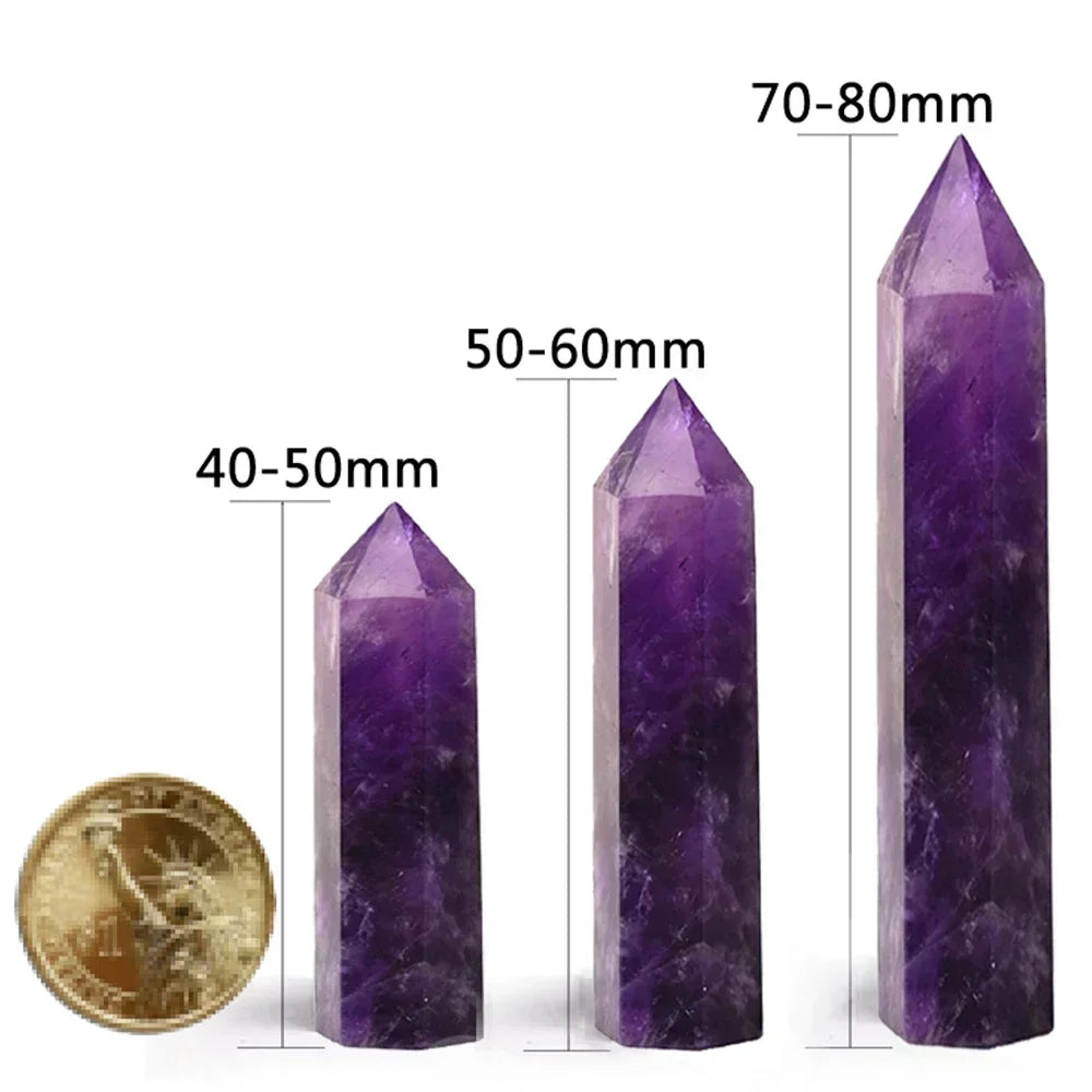 Natural Stone: Rose Quartz Amethyst Wand - Healing Crystals & Home Decor