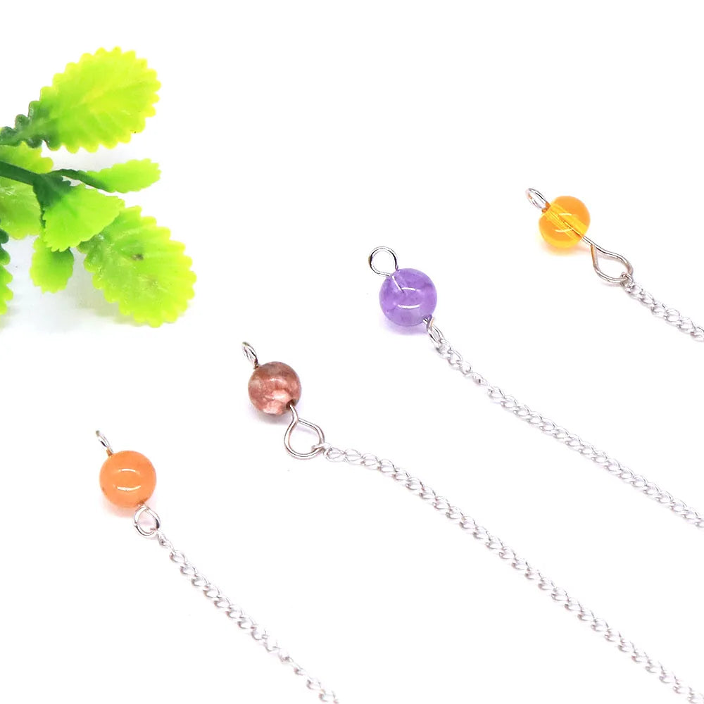 Natural Stone Healing Crystal Pendulum For Divination Dowsing Reiki Quartz Pendulo Jewelry Pendant Witchcraft Supplies Wholesale