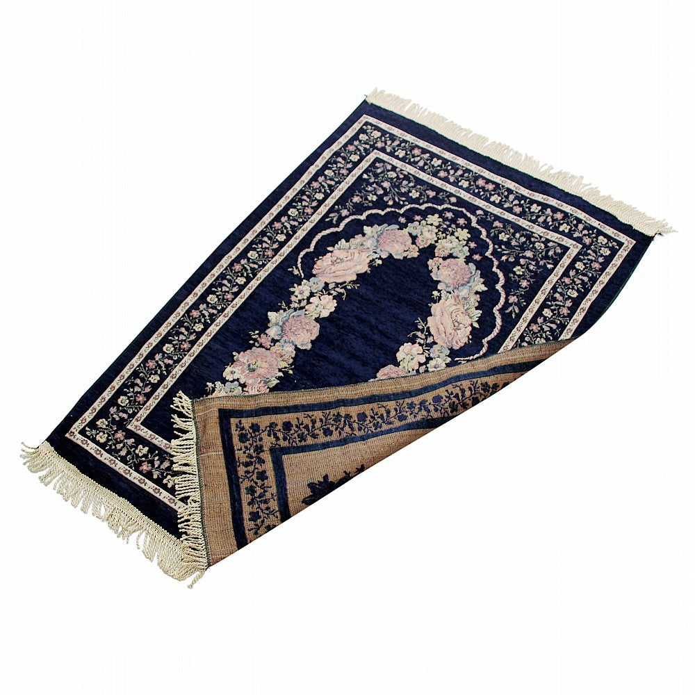 Prayer Rugs: Muslim Prayer Mat Chenille Cotton Rug - Portable & Decorative