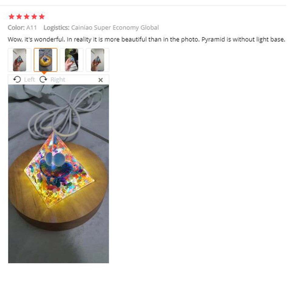Healing Stones: Orgonite Pyramid Crystals - Healing Reiki Chakra Decor