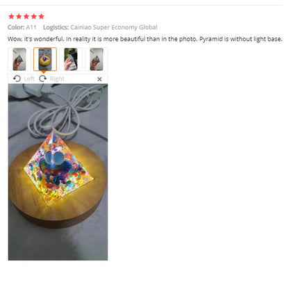 Healing Stones: Orgonite Pyramid Crystals - Healing Reiki Chakra Decor