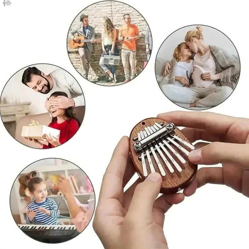 Mini Wood Kalimba: High-Quality 8 Key Thumb Piano Gift