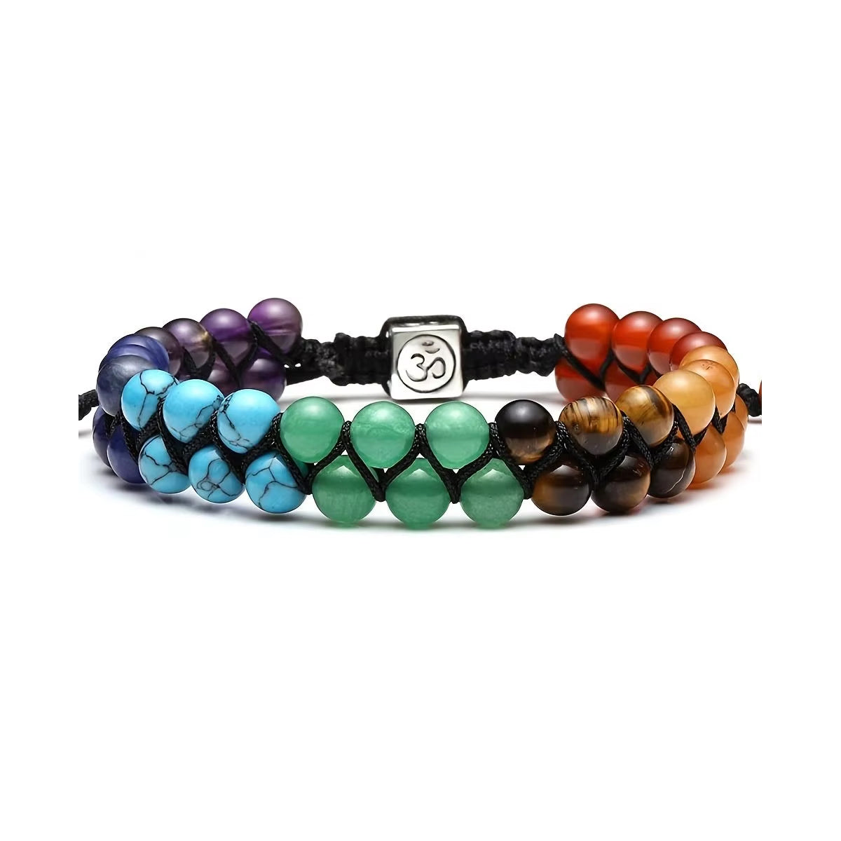 Crystal Bracelet: Chakra Crystal Bracelet for Yoga & Meditation - Adjustable Beads