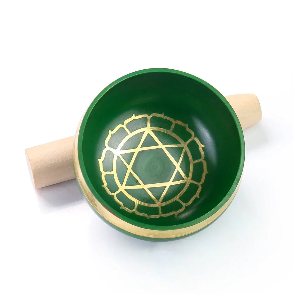Nepal Colored Buddhist Tibetan Bowl Audio Healing Soul Relaxation Yoga Meditation Dharma Utensils 7 Chakra Copper Bowl Ornaments