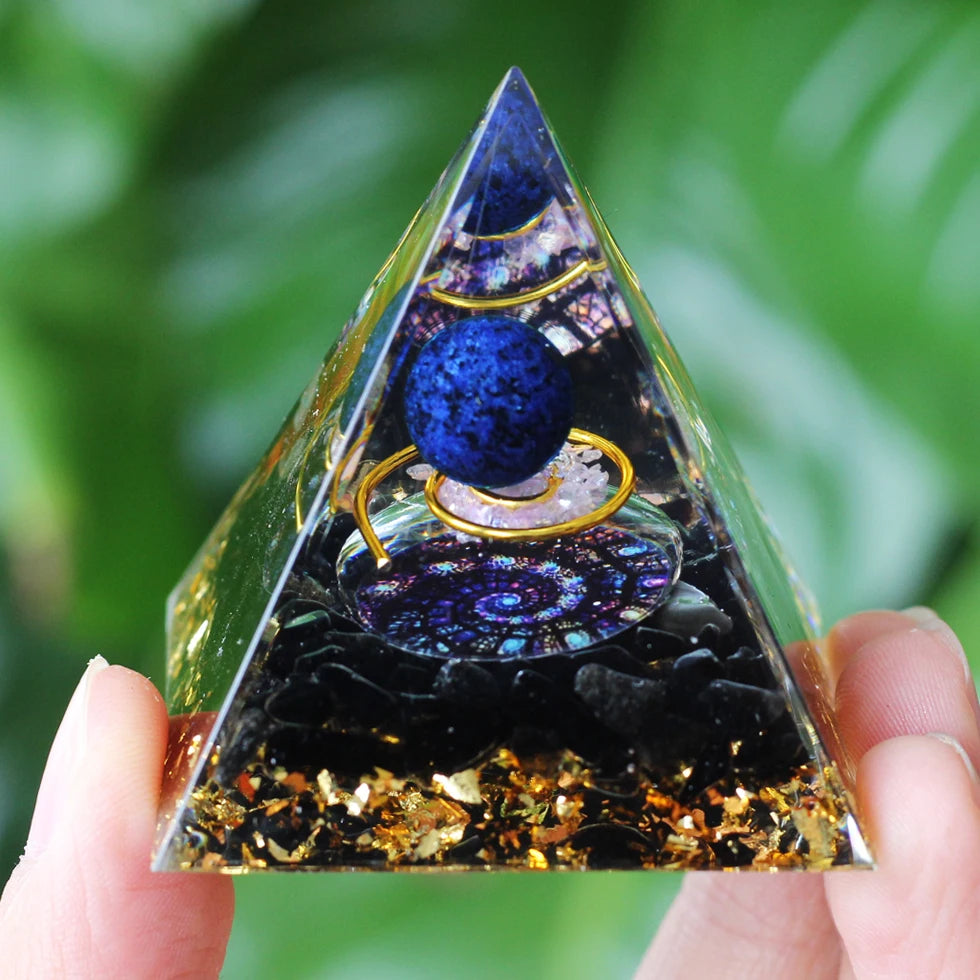 Healing Stones: Orgonite Pyramid Crystals - Healing Reiki Chakra Decor