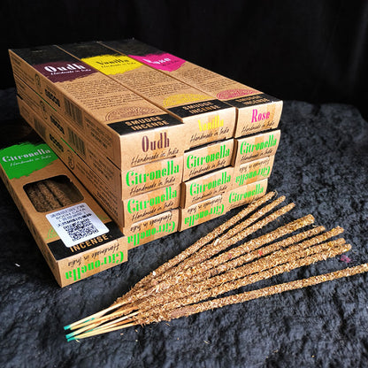 Natural Indian Incense Sticks - Citronella Smudge (10 Pack)